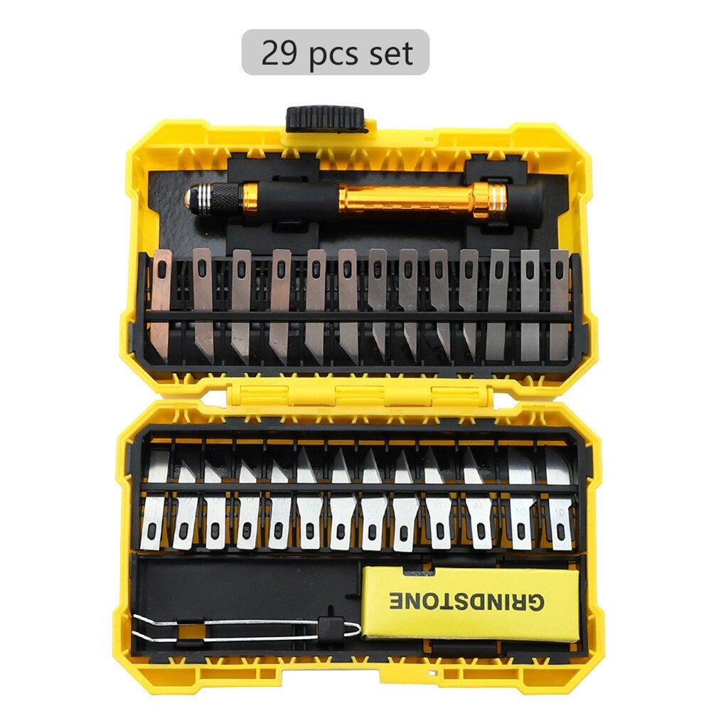 Blades 14/29PCS Hobby Craft Carving Cutter Blade Set for Art Modeling Scrapbooking and Sculpture Woodworking