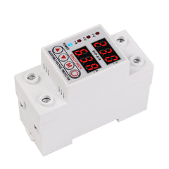 Adjustable Self-resetting Intelligent Overvoltage and Undervoltage Protector Automatically Reset LED Dual Display 220V 40A 63A