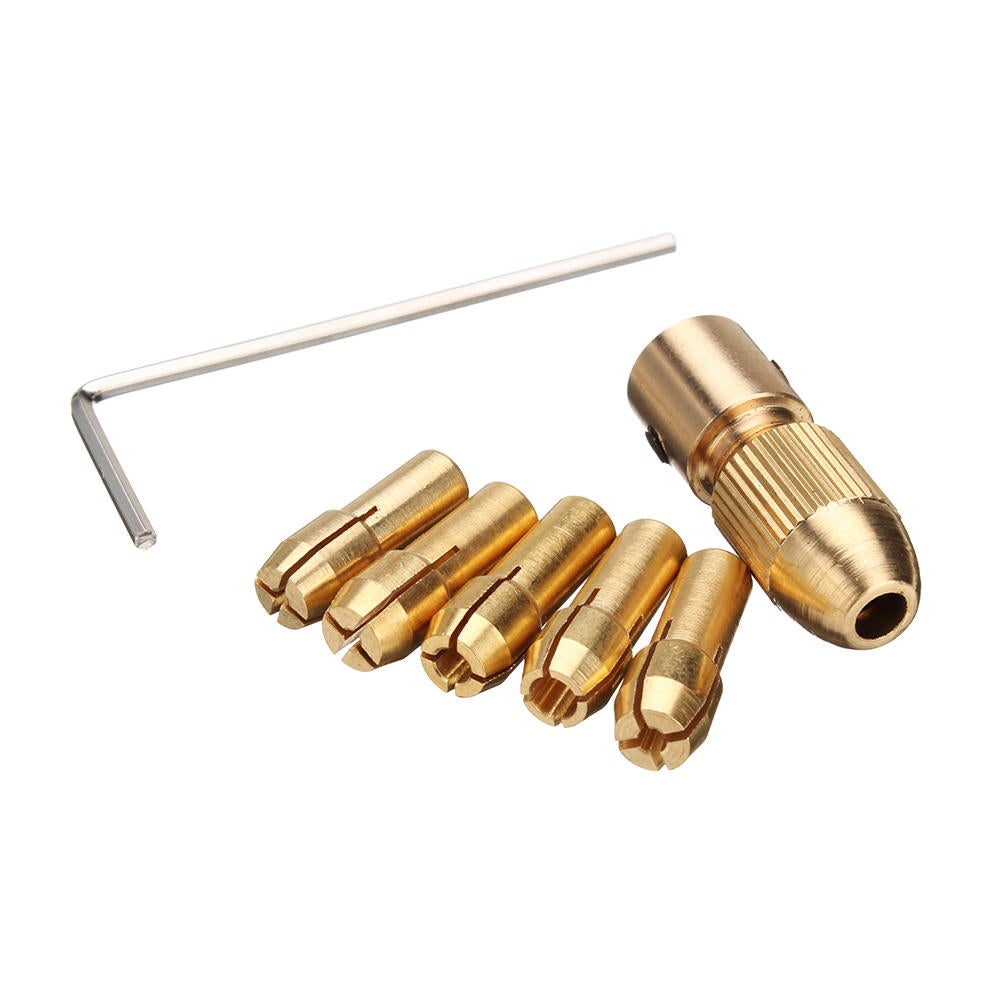 8pcs 0.5-3mm Small Electric Drill Bit Collet Twist Drill Chuck Tool for 3.17/5.05mm Shank