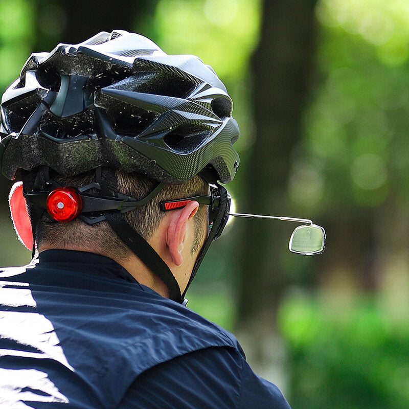 Bicycle Helmet Mirrors Mini Reflector Flat Mirror Multi-angle Adjustable Outdoor Cycling Equipment