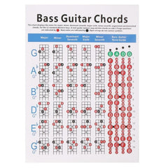 Hord-1.2 Four-String Electric Bass String Spectrum Guitar Chord Chart for Fingering Practice