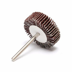 5pcs 80 Grit 4mm Shank Grinding Sandpaper Flap Wheel Sanding Discs For Rotary Tools