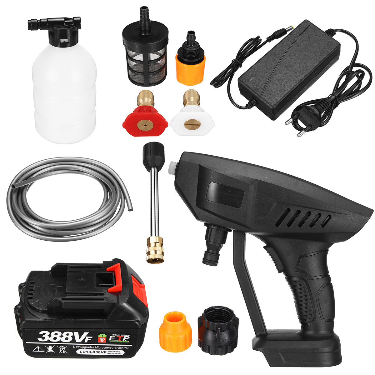 388VF High-pressure Water Pump Car Waher Guns Portable Cordless Electric Sprayer Cleaner Tools