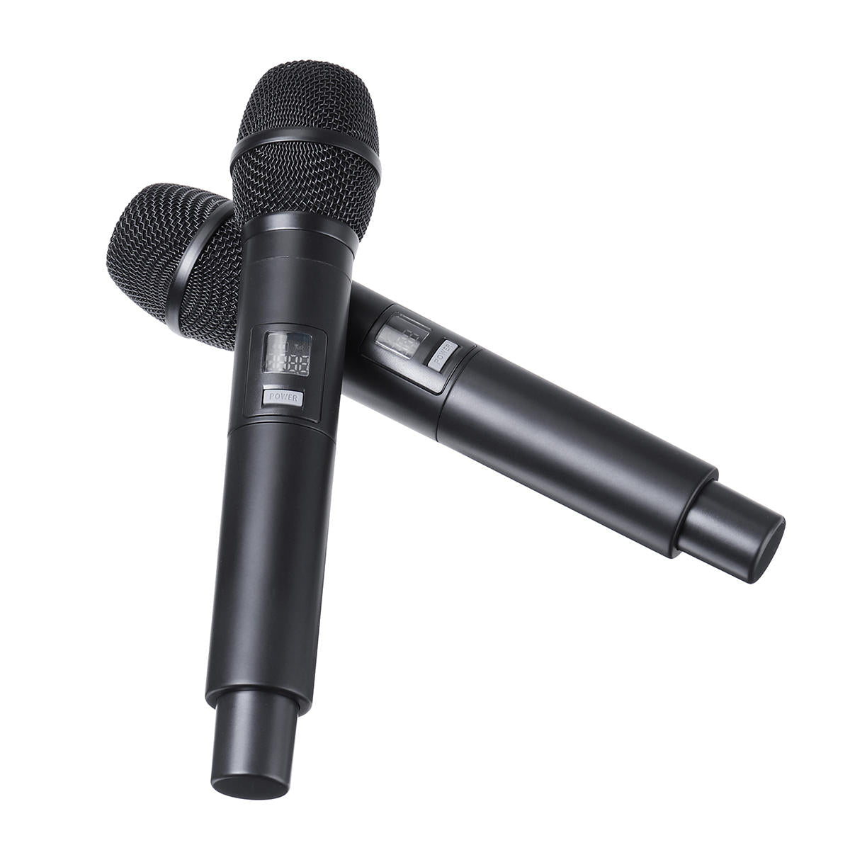 UHF Wireless Microphone System Handheld LED Mic with Receiver