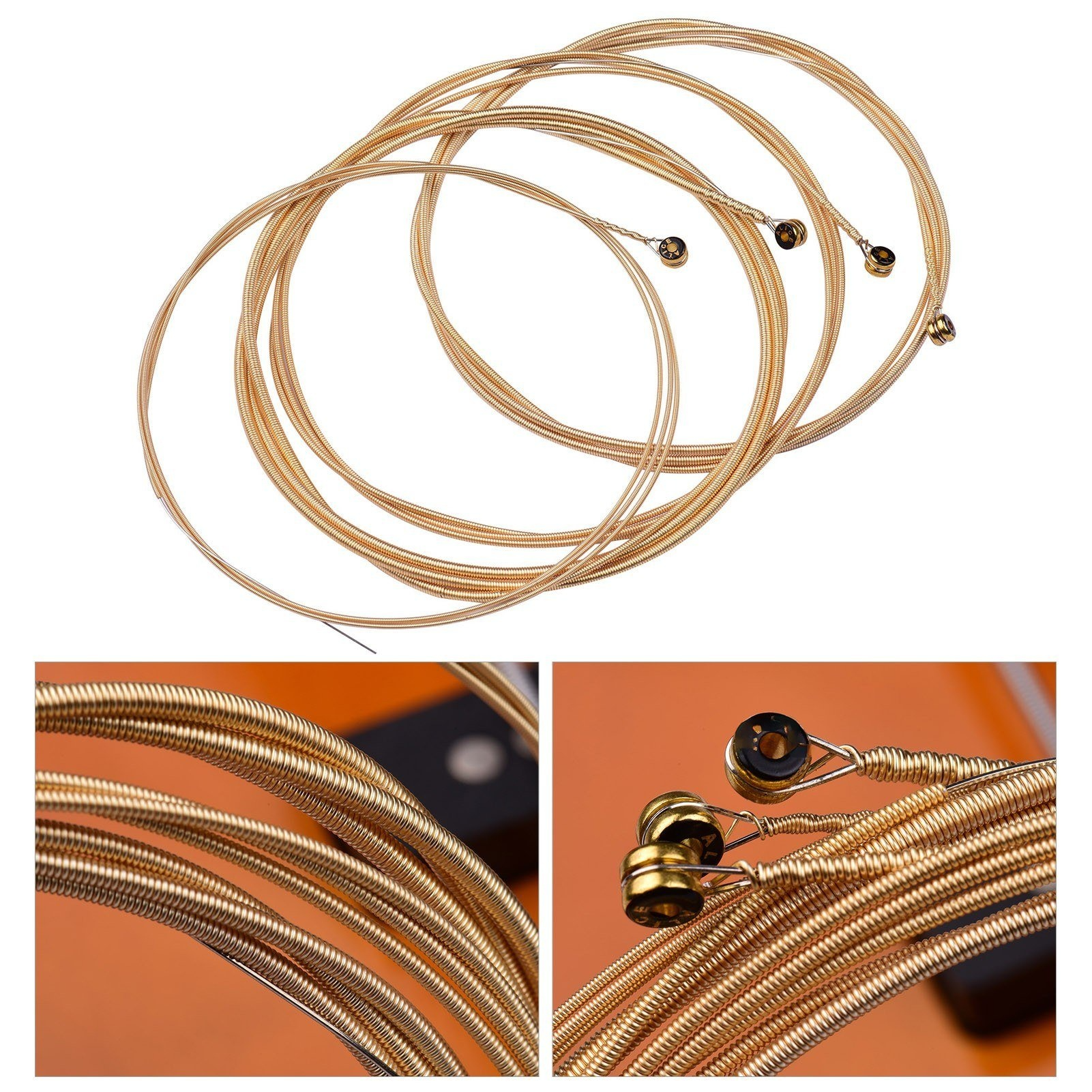 Electric Bass Strings Hexagonal Core Bronze Iron Alloy Winding for 4-String 22-24 Frets