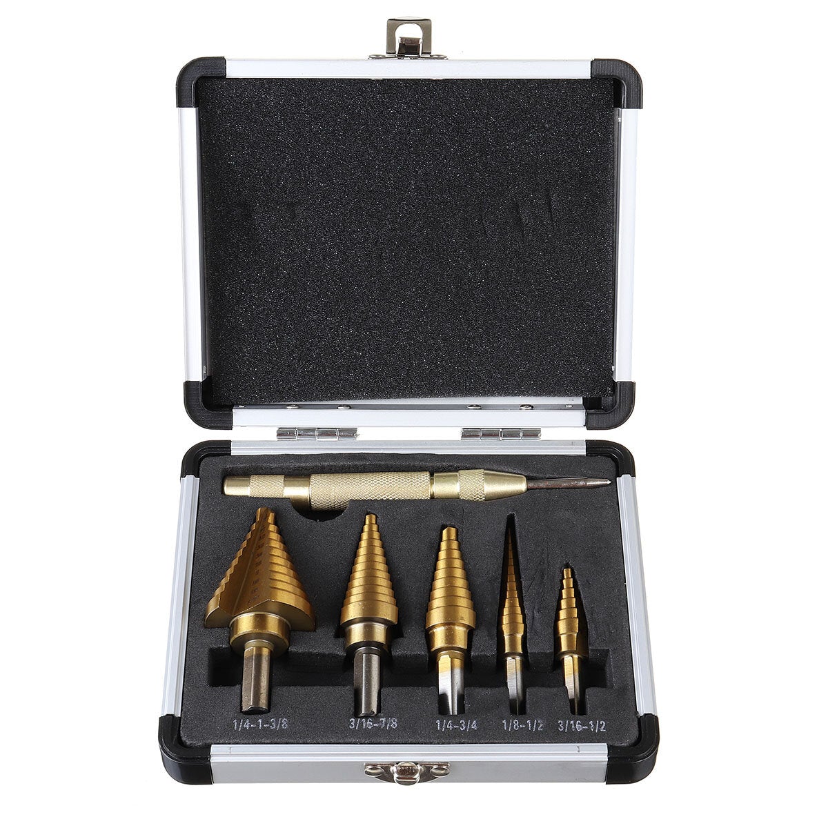 3/5/6pcs HSS Step Drill Bit Set Cone Hole Cutter