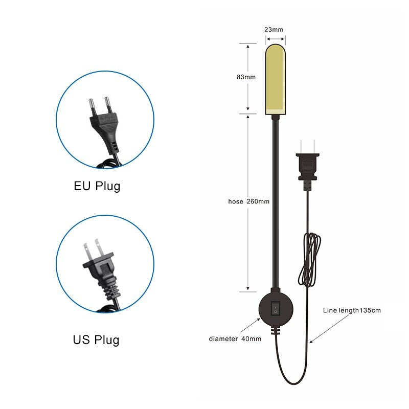 6W 220V COB LED Sewing Machine Working Light DeskLamp with Magnetic Mounting Base for Lathes Drill Presses Workbenches