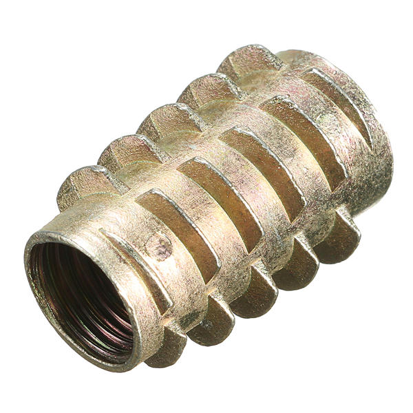 5Pcs M10x25mm Hex Drive Screw In Threaded Insert For Wood Type E