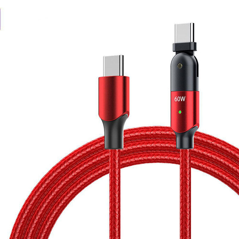 60W/100W Type-C Charging Cable C to C PP Braided Wire Support PD QC FCP Charging Protocol For Smartphone Tablet Laptop