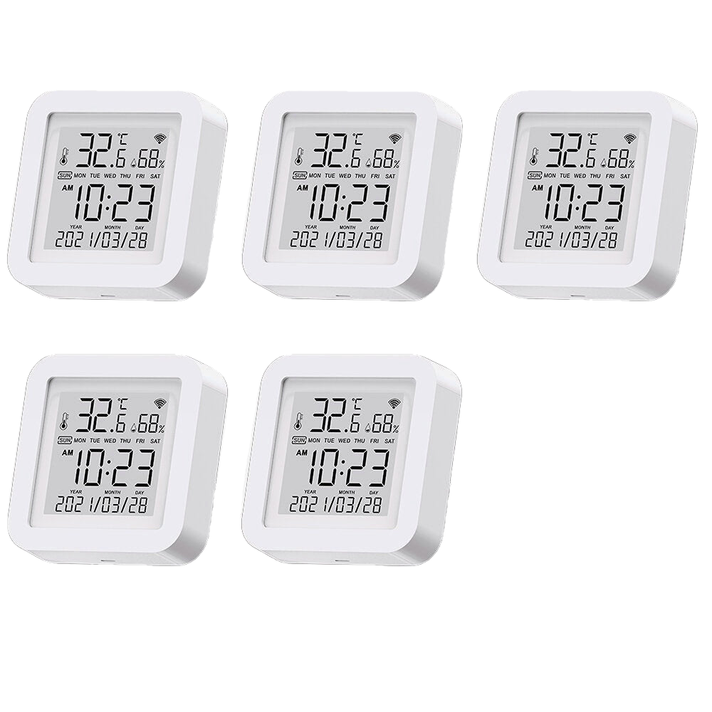 WIFI Wireless Temperature And Humidity Sensor Indoor Smart Digital Display Electronic Thermometer Works With Alexa And Google Home