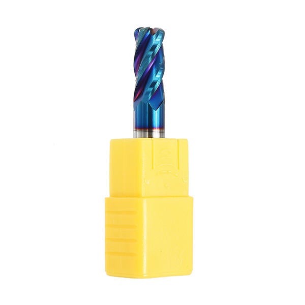 5pcs 2-8mm HRC65 Blue NACO Coated Round Nose Milling Cutter 4 Flutes End Mill CNC Tool