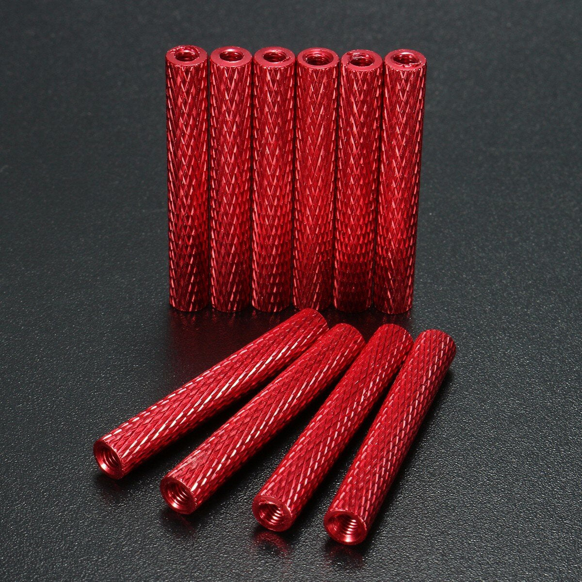 M3AS9 10Pcs M3 40mm Knurled Standoff Bolt Aluminum Alloy 6061 Anodized Spacer Multicolor