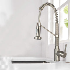 Kitchen Faucet Swivel Spout Single Handle Sink Pull Down Spray Mixer Tap