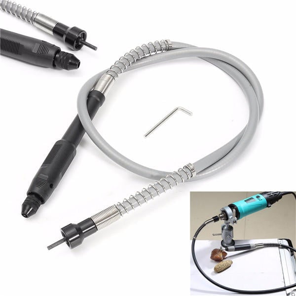 Extension Cord Flexible Shaft Rotary Grinder Tool with 0.3-3.2mm Keyless Chuck and Wrench