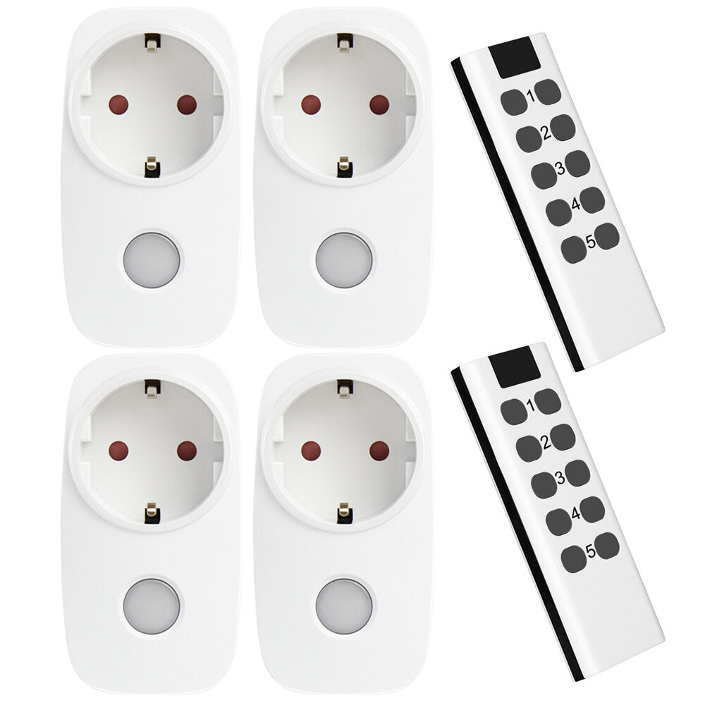 Smart Remote Control Socket Set Universal EU Outlet With Night Light Outlet Wireless 433 Mhz Compatible