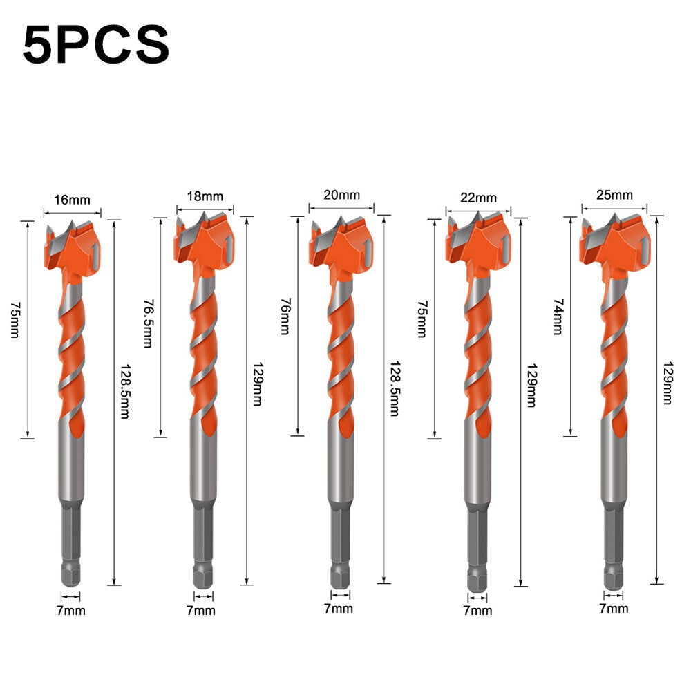 7mm Hex Shank Lengthen Core 16mm-25mm Hole Saw Cutter Hinge Boring Drill Bits