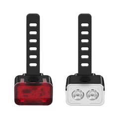 2PCS L6 300lumen 200M Bike Headlight + Taillight TYPE-C Rechargeable IPX6 Waterproof Aluminium Alloy Bike Light Set