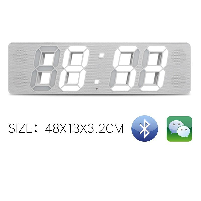Smart Bluetooth Speaker Clock Multifunctional Electronic Alarm Clock Wall Clock Simple Mini Program