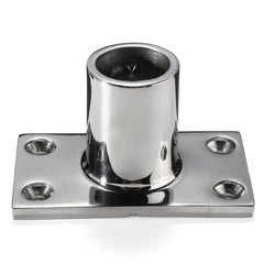 7/8inch Stainless Steel Boat Deck Rectangular Base 90 Degree For Marine Handrail