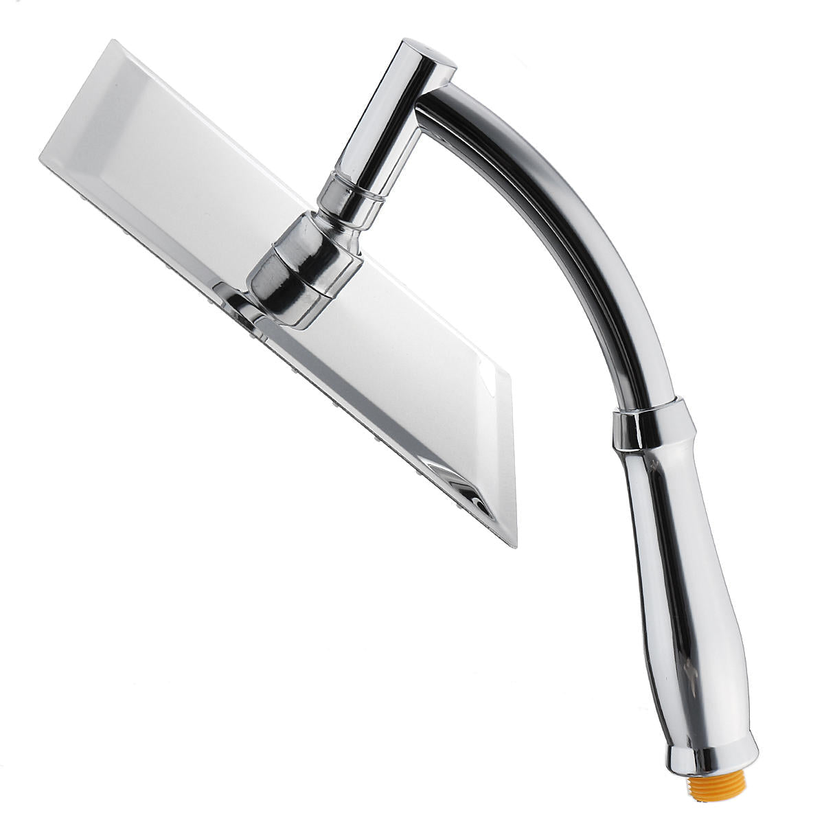 Square 8 Inch Rainfall Shower Head Extension with Arm Hose Kit Overhead