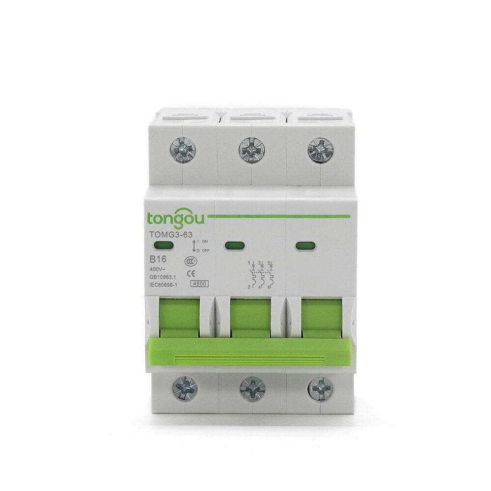Miniature Circuit Breaker Overcurrent Protection 110V/230V/400V 4.5KA MCB Curve B Type
