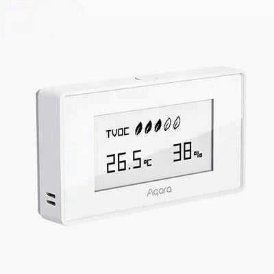 Indoor Air Quality Monitor Pollution Meter for TVOC Temperature and Humidity with a High-Contrast E Ink Screen Supports HomeKit Google Alexa