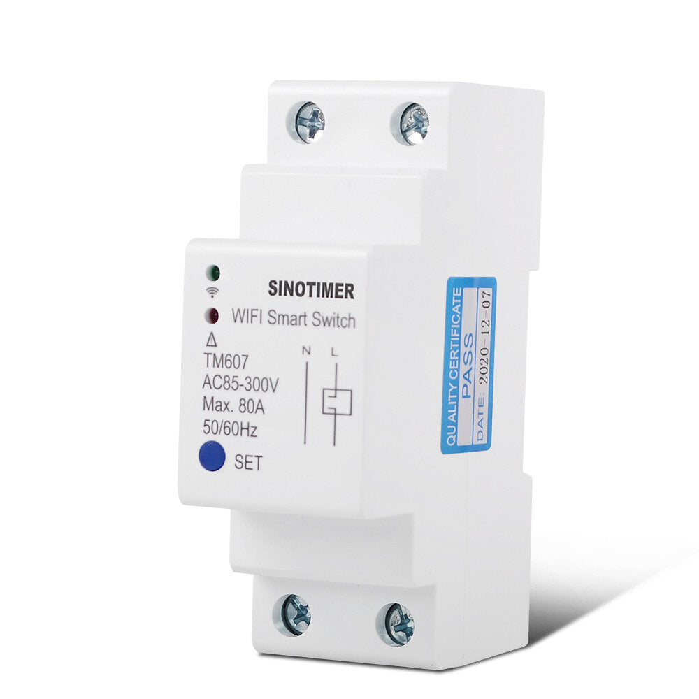 Smart WiFi Timer Mobile Phone APP Home Remote Control Timer Countdown Time Switch Work with Alexa Google Home TM607 80A 85-300V