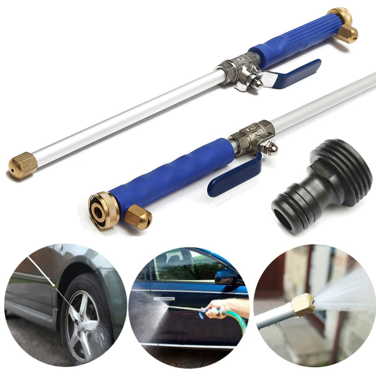 High Pressure Washer Garden Car Wash Spray Nozzle Water Guns Hose with 2 Spray Tips