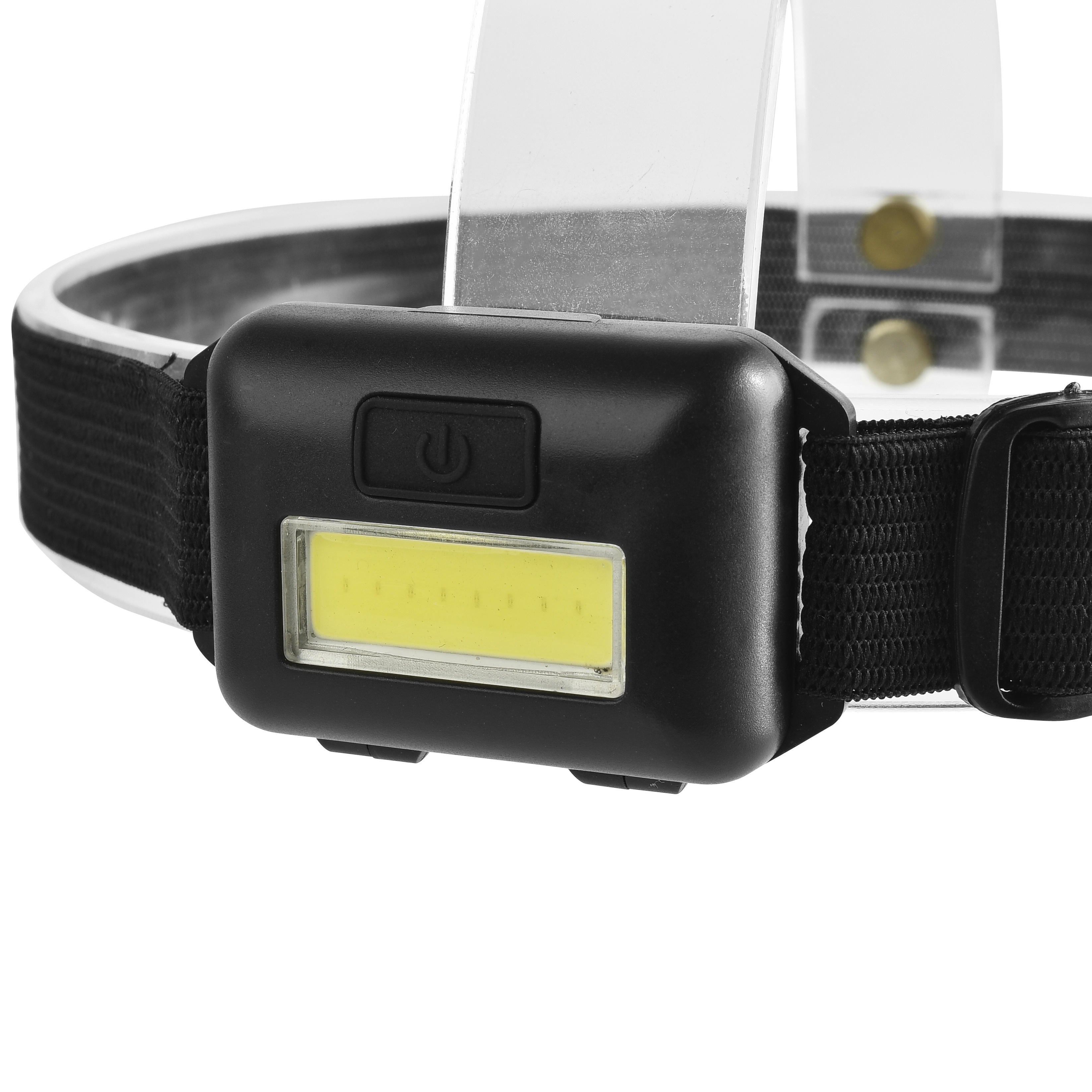 450LM COB LED Ultralight Headlamp 3 Switch Modes Adjustable Camping Running 3*AAAA Battery