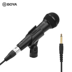 Cardioid Dynamic Vocal Microphone 6.35mm Output for Sperker Amplifier DVD Audio Mixer PC Speech Theater Live Singing Stage