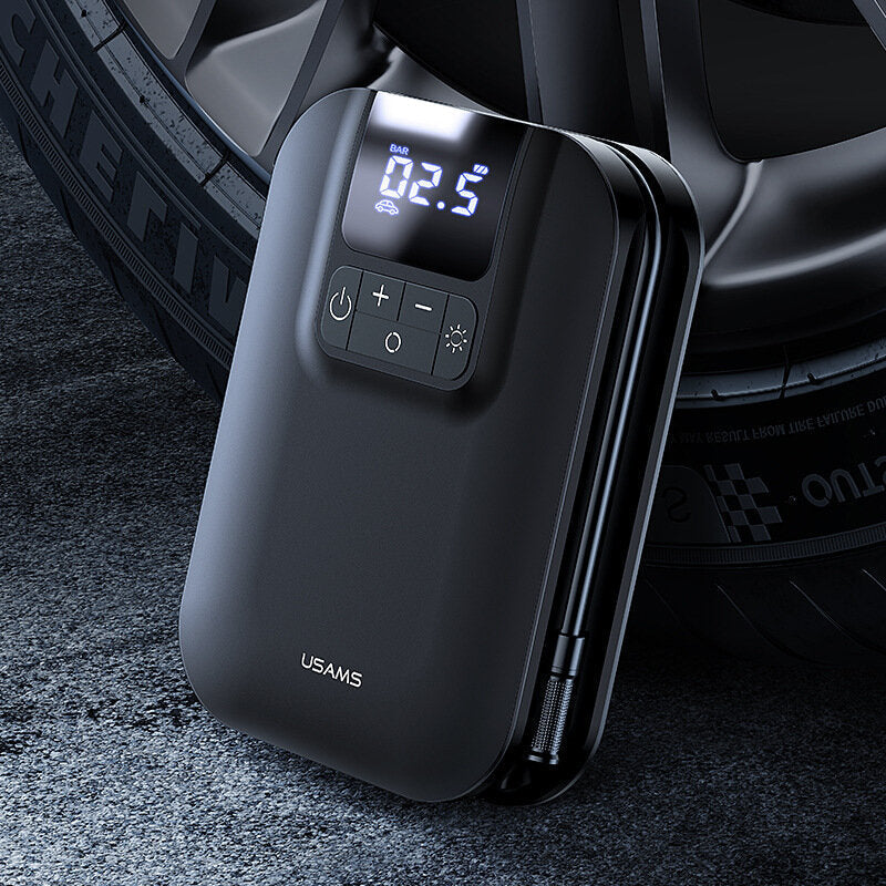 Electric Tire Inflator Auto Portable Mini Car Air Pump With Digital Pressure Gauge For Self-driving Car / Motorcycle Ball