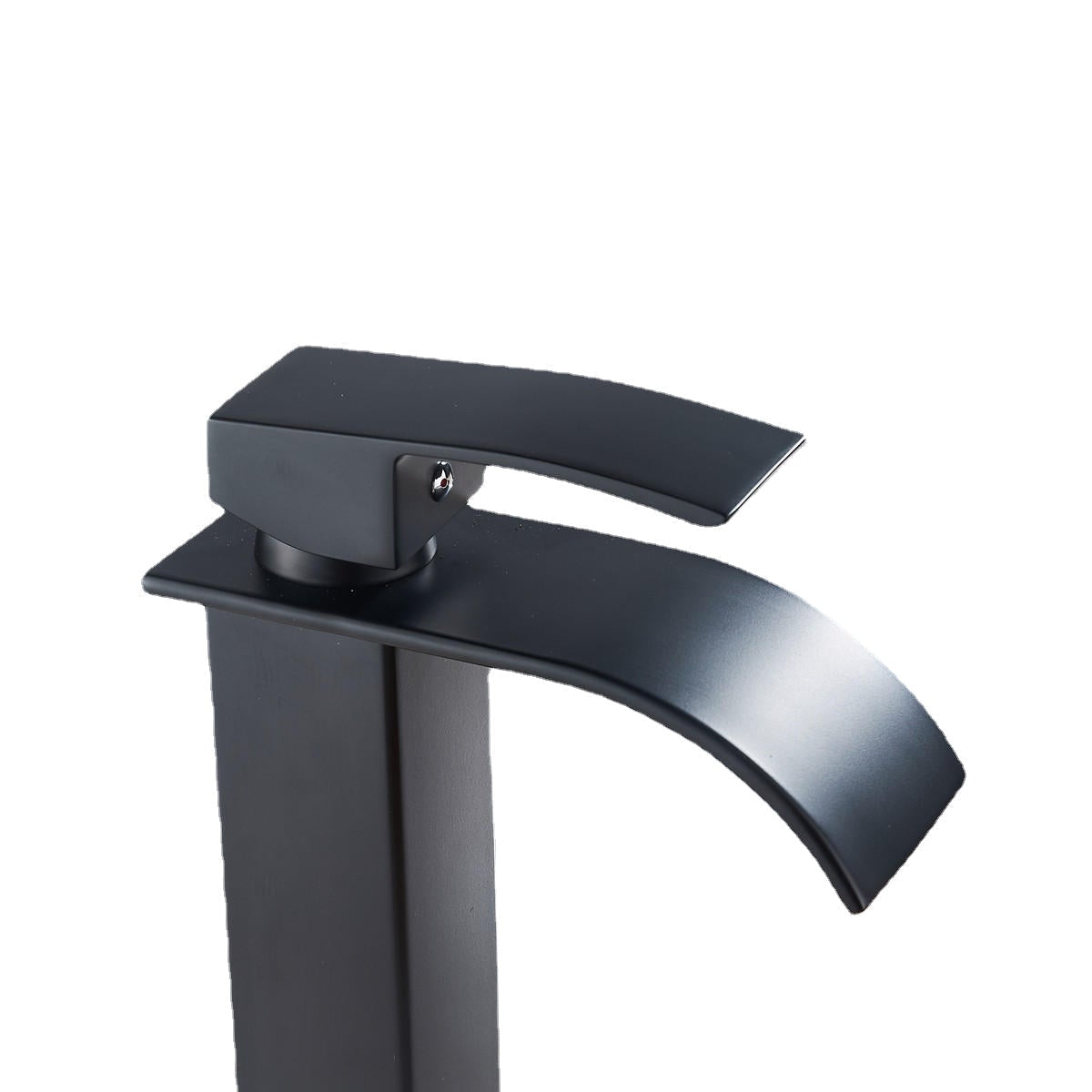 Matte Black 1/2 Inch Brass Modern Bathroom Basin Faucet Spout Hot & Cold Water Mixer Tap Single Handle