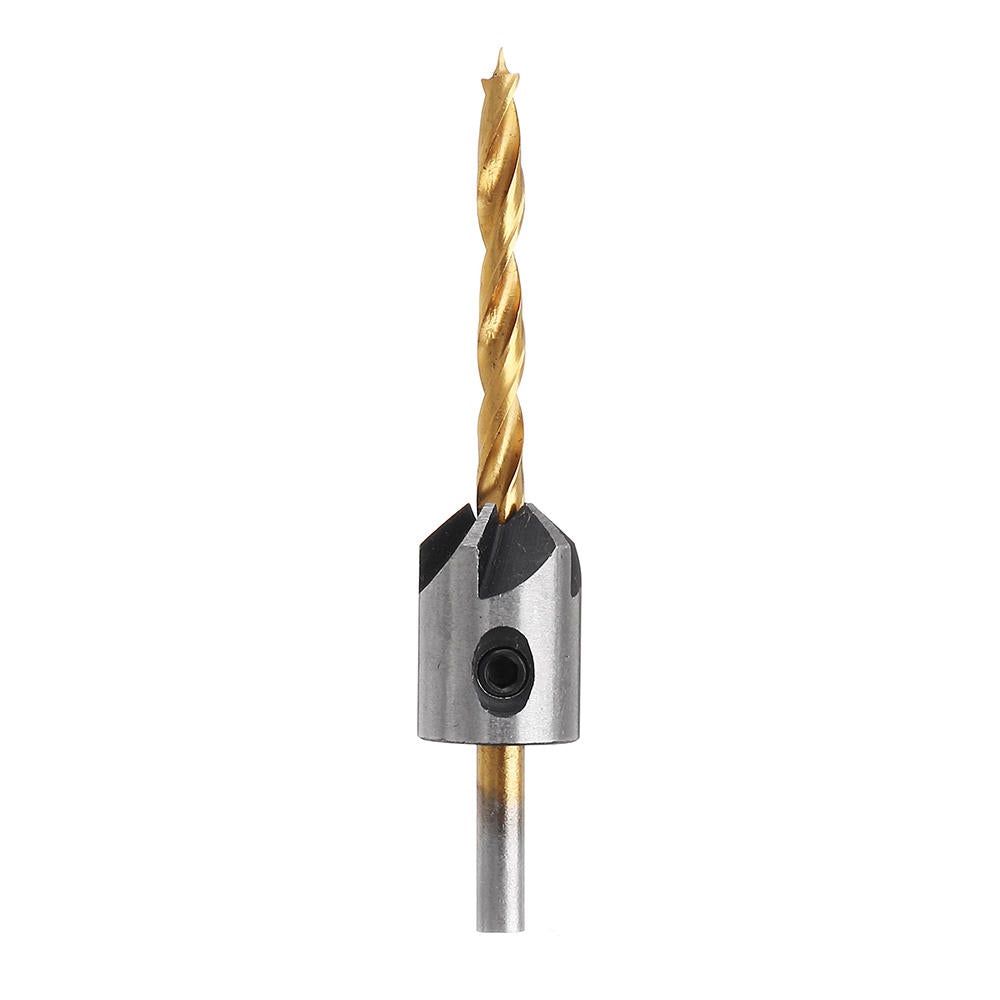 4pcs 3mm-6mm 5 Flute Countersink Drill Bit Chamfer Reamer Set