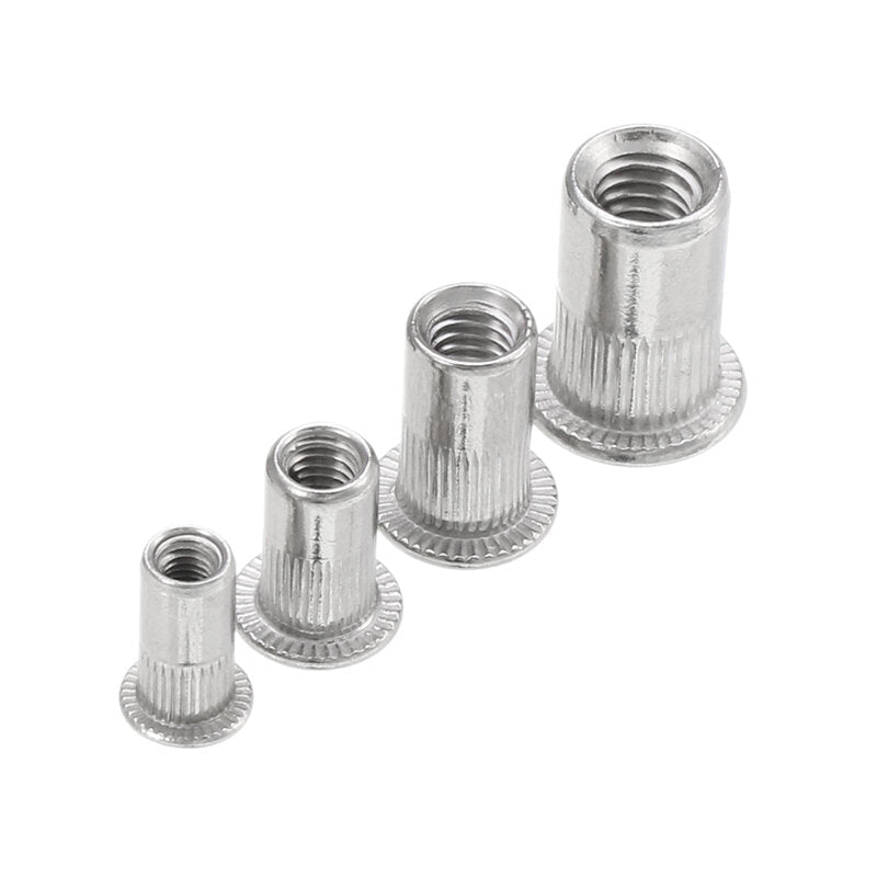 50Pcs Thread Rivet Nut 304 Stainless Steel Riveter Rivnut Insert Nutsert M3/M4/M5/M6