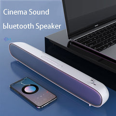 Wireless Speaker blueooth 5.0 Soundbar 4-Units 10W Hi-Fi 360 Surround Sound Noise Reduction Soundbar 2400mAh TF Card AUX-In Loudspeaker with Mic