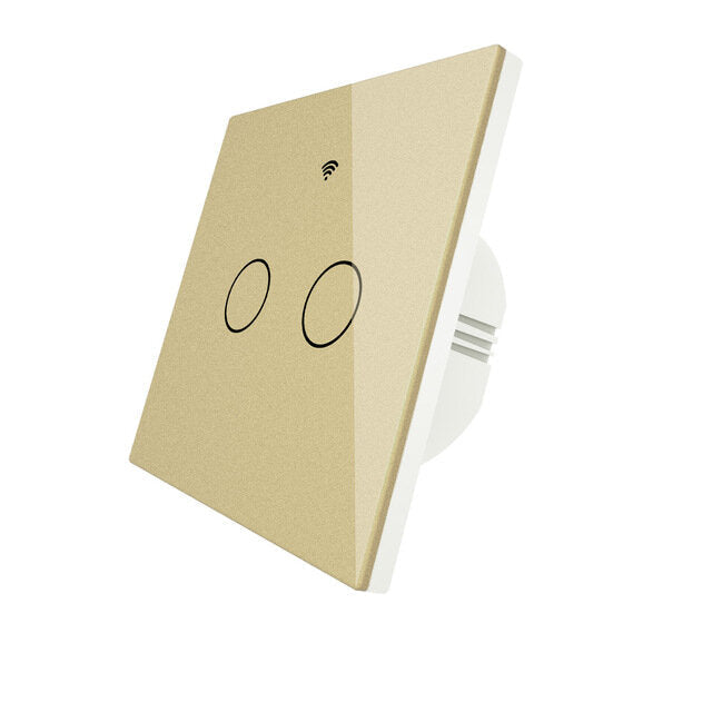 WiFi Smart Light Switch RF433 No Neutral Wire Single Fire Tuya App Control Works with Alexa Google Home,220V
