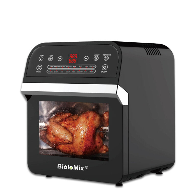 12L 1600W Air Fryer Oven Toaster Rotisserie and Dehydrator with LED Digital Screen, 16-in-1 Countertop Oven
