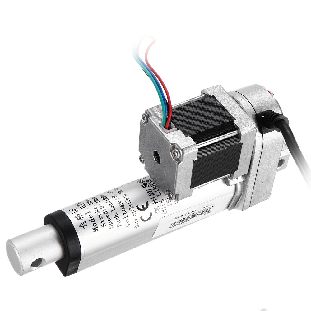 DC 9-36V Stepper Motor Linear Actuator 12mm/s Adjustable Actuator Linear Actuator Tubular Motor