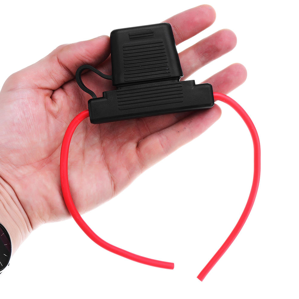 Large Blade Inline Car Fuse Holder Waterproof 10 AWG Gause with 30AMP Fuse
