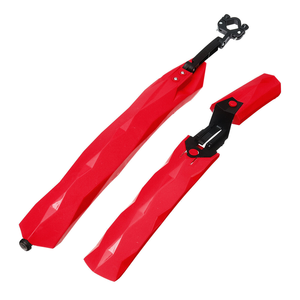 2PCS Cycling Mountain Bike Bicycle Front + Rear Fender Removable With LED Taillight Mudguard Road