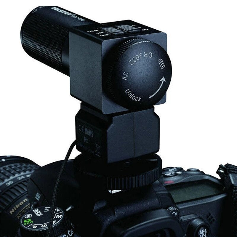 Photography Interview Microphone Condenser Camera Recording MIC with 3.5mm Output for Nikon DSLR