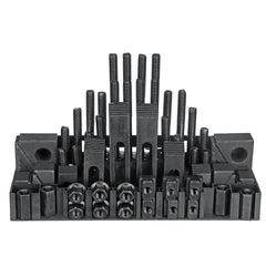 58pcs Clamping Tools Kit For Milling / Drilling M12 Studs 14mm Slot Step Block Set