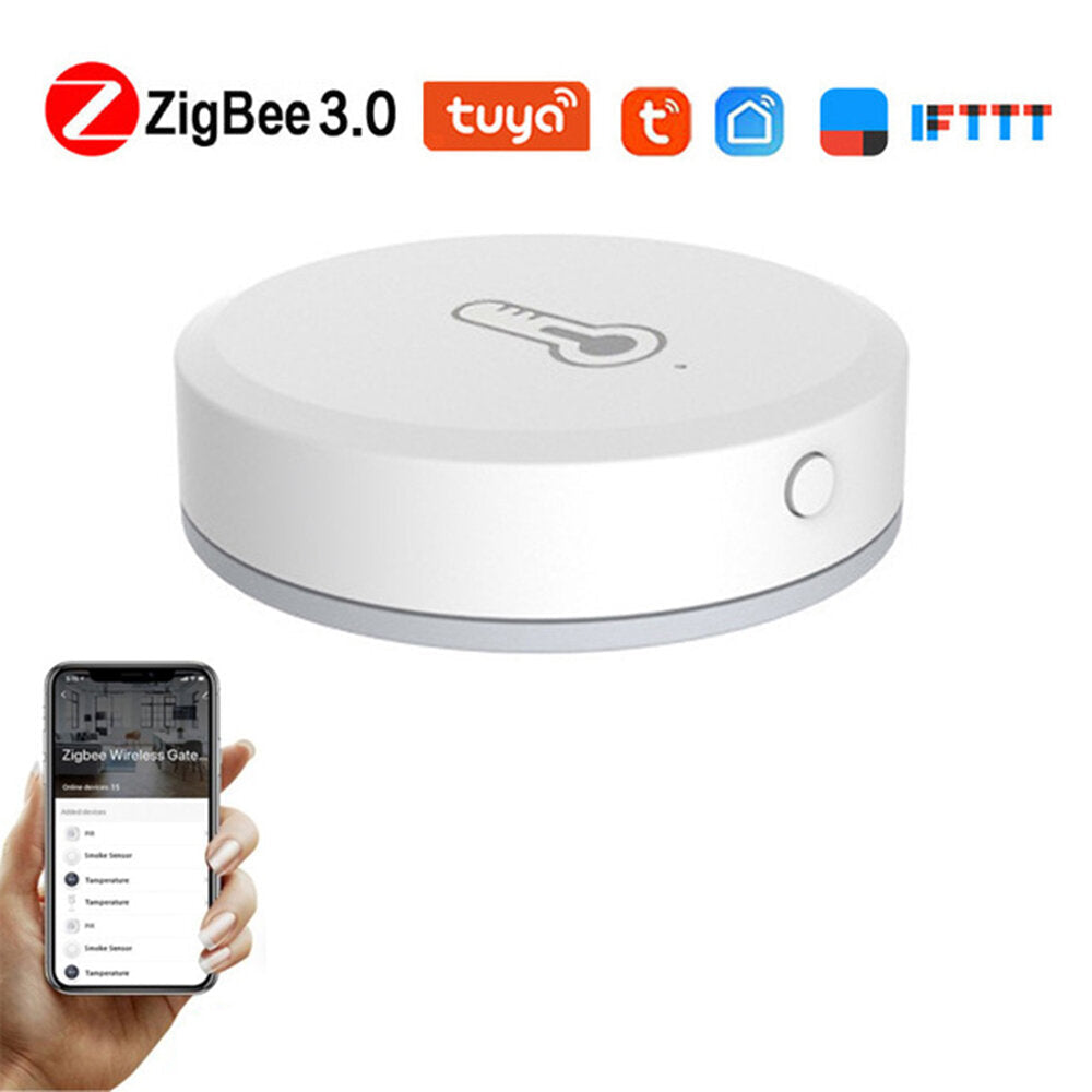 Smart Temperature Humidity Sensor Work With Gateway Hub Via Alexa Google Home Smart Life Tuya App Control