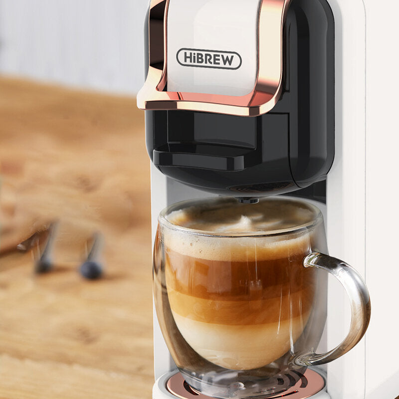 Coffee Machine Hot/Cold Brew 4in1 Multiple Capsule 19Bar DolceGusto-Milk&Nexpresso Capsule ESE pod Ground Coffee Pod H2A