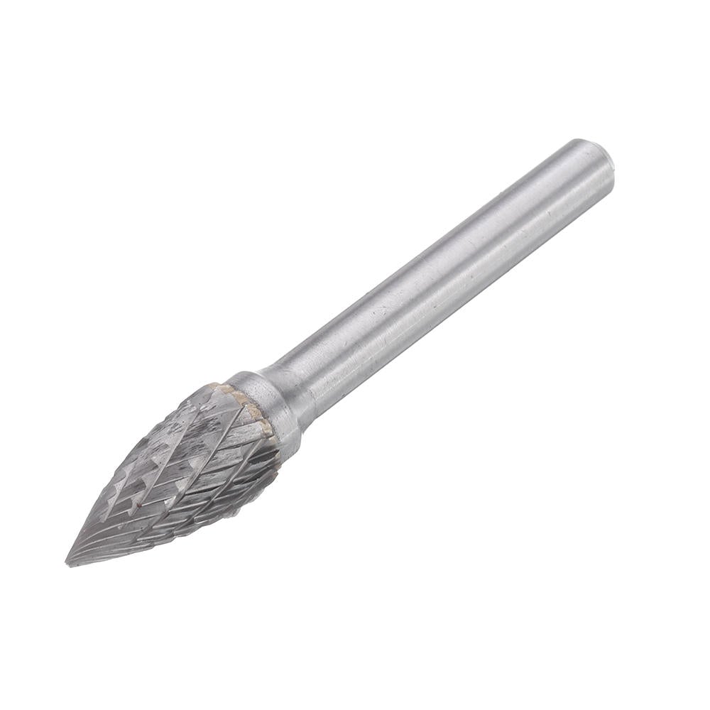 5Pcs DGCFA 6x10mm Double Cut Tungsten Carbide Rotary Burr Set 6mm Shank for DIY Wood Carving Metal Polishing Engraving Drilling