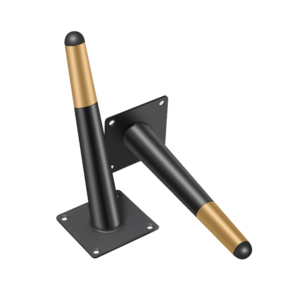 4pcs 10/15/20/25/30cm Golden-black Cone Furniture Leg for TV Cabinet Coffee Table Sofa Bedside Bathroom