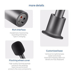Microphone Bluetooth 5.1 DSP Noise Cancellation Stereo Sound Effect Double Duet Home KTV with 9 Kinds Effects
