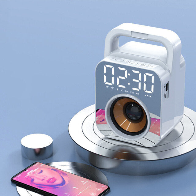 LED Bluetooth Speaker Portable Bass Subwoofer AUX TF USB 30W Wireless Music Boombox Home Theater System Dual Alarm