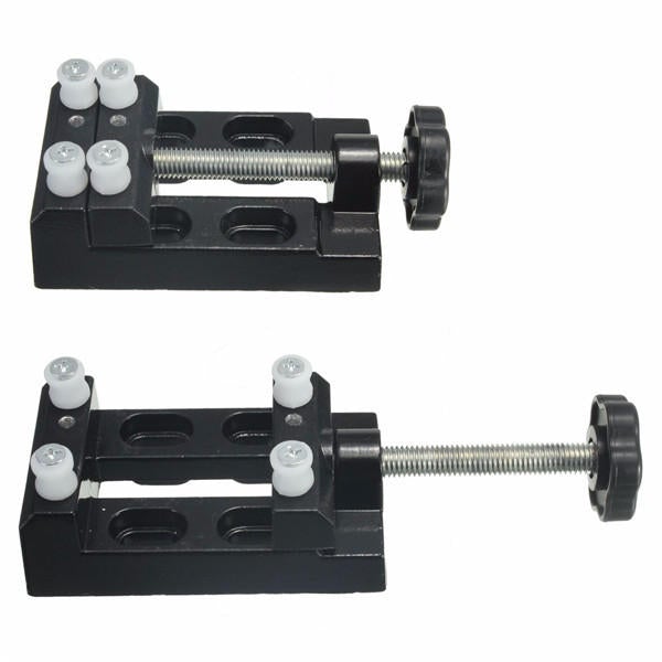 Mini Aluminum Hand Drill with Carving Bench Clamp and 10 Twist Drills