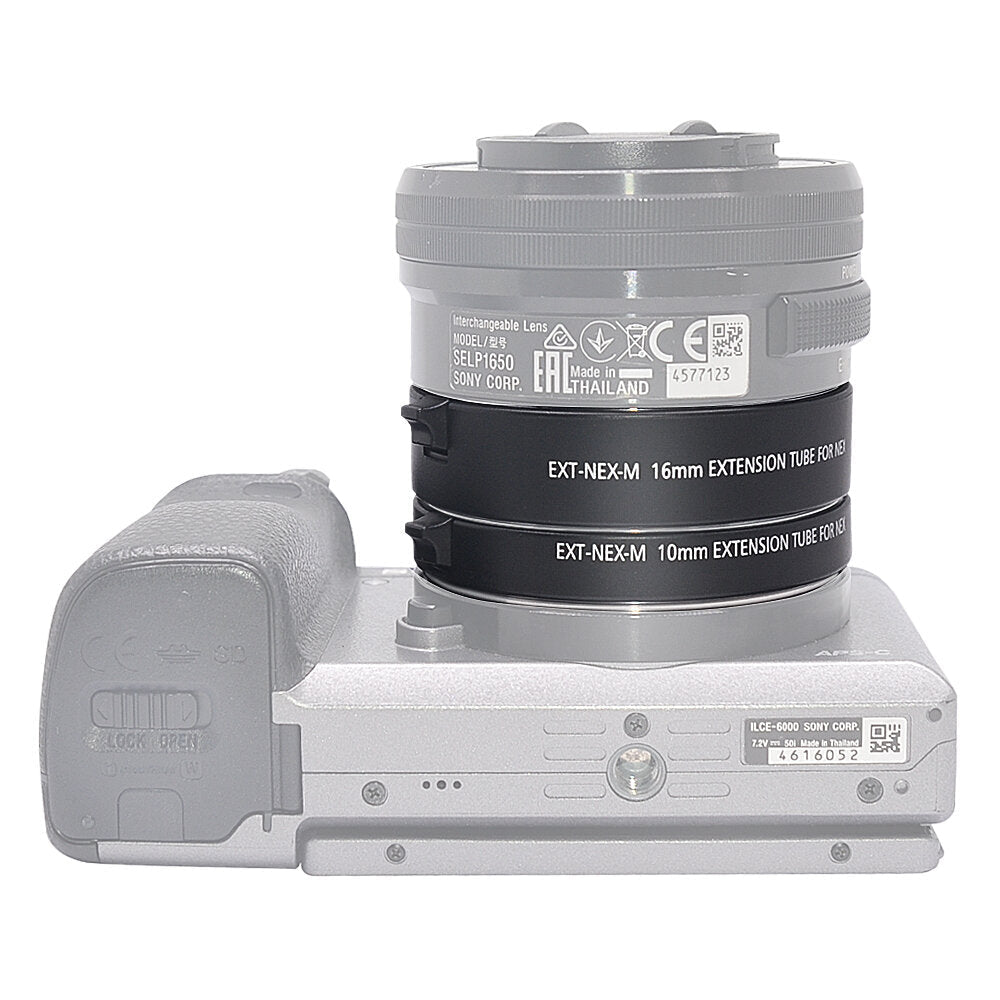10mm 16mm Metal Auto Focus Macro Extension Tube Ring NEX Mount for Sony FE E-Mount A7 A7II A7III A7SII A6000 A6300 A6500 NEX5 Lens Adapter